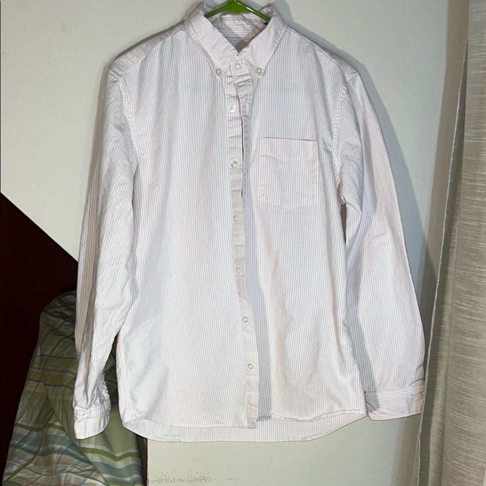 Gap Pink and White Stripe Button‎ Down Shirt M 
Spring 2019